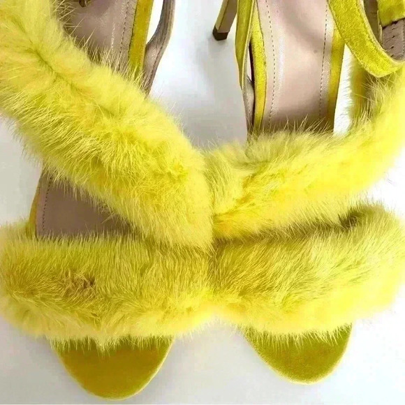 Barneys New York Yellow Leather Sandals size 42 - Picture 17 of 17